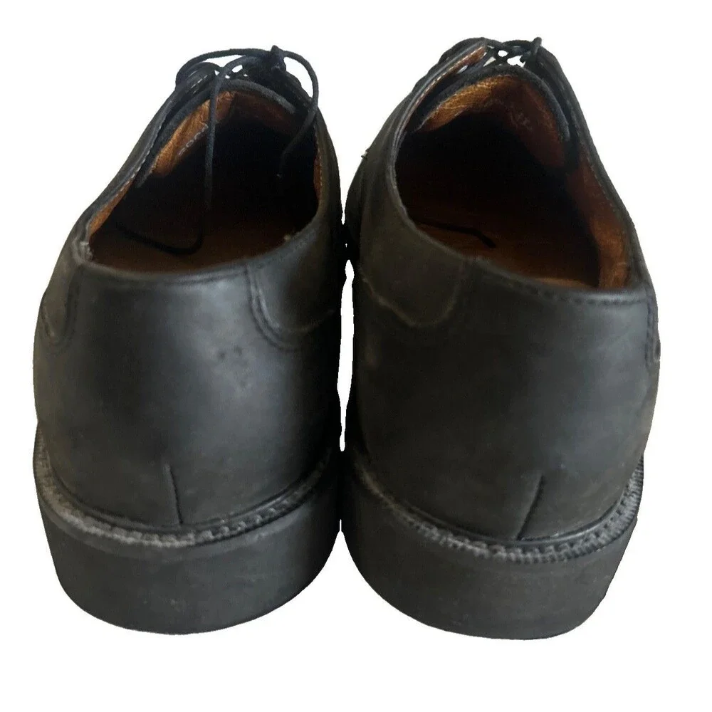 Florsheim Comfortech  Mens 9.5D Black Nubuck Plain Toe Casual Derby Dress Shoes